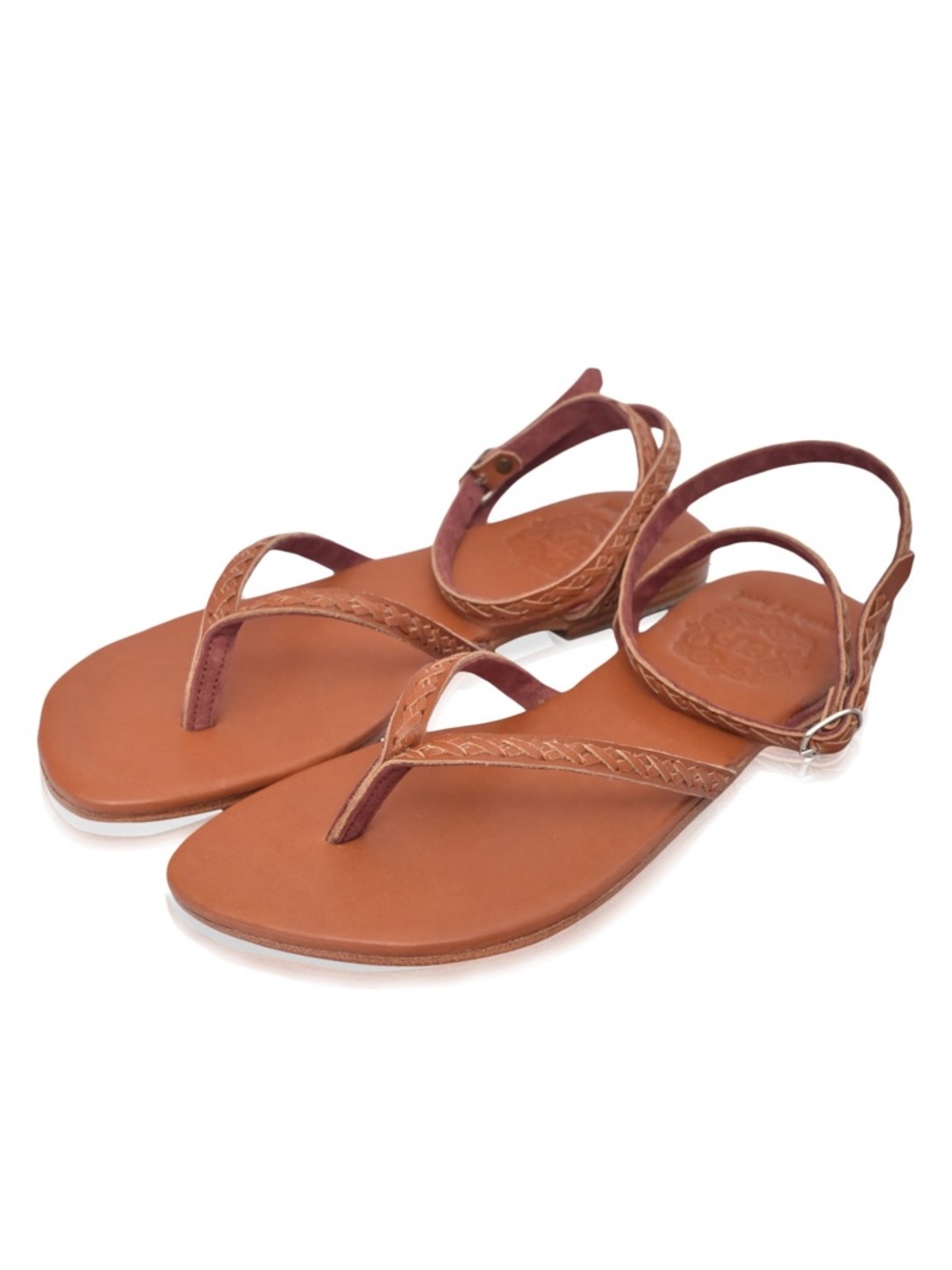 Bali Elf Starsand Braided Thong Leather Sandals